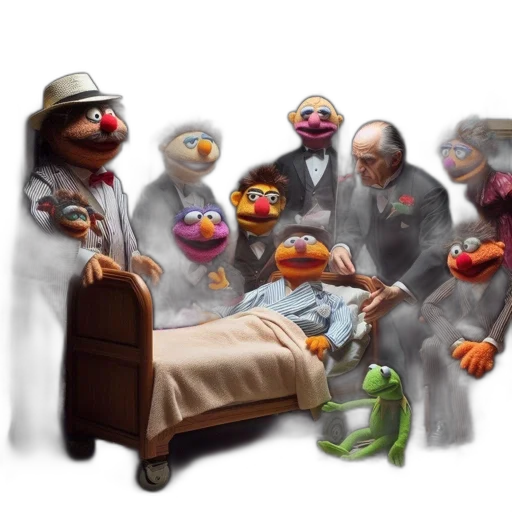 mask, staff, concept art, photorealistic, fire, outer space, muppet, characters transparent PNG cut-out