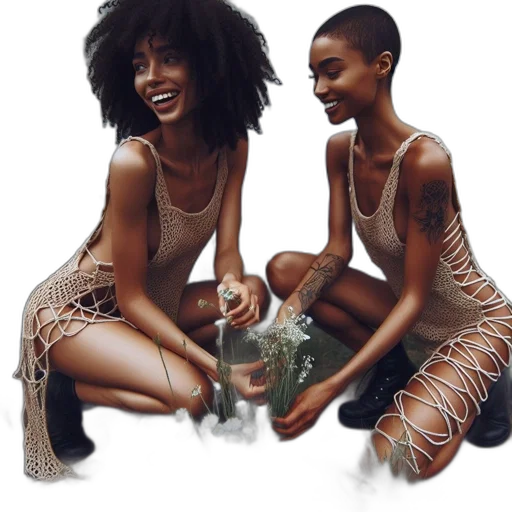 jewelry, dress, concept art, photorealistic, fantasy art, oil painting, earth tones, two transparent PNG cut-out
