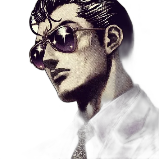 face, mask, jacket, staff, comic book art, concept art, photorealistic, fantasy art transparent PNG cut-out