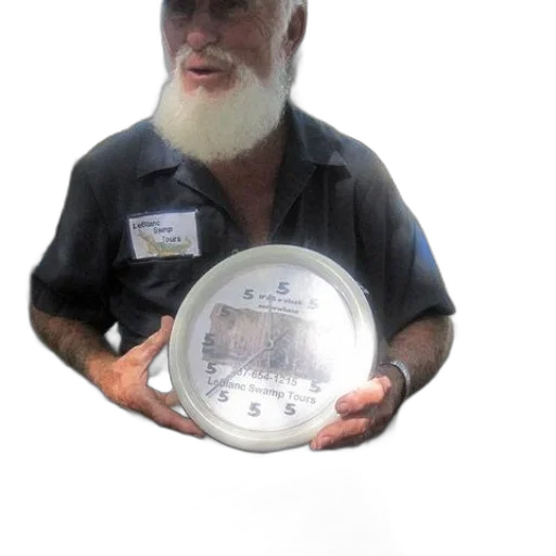 hat, staff, man, holding, clock, says, lafourche, swamp transparent PNG cut-out