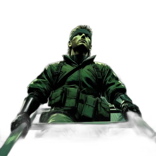jacket, weapon, mask, concept art, comic book art, 3d render, photorealistic, green transparent PNG cut-out