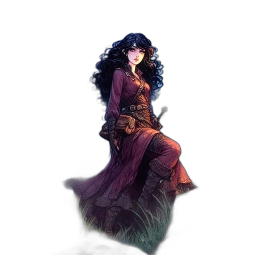 dress, staff, dragon, crown, fantasy art, concept art, pixel art, watercolor transparent PNG cut-out