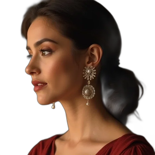 jewelry, crown, face, dress, photorealistic, oil painting, concept art, fantasy art transparent PNG cut-out