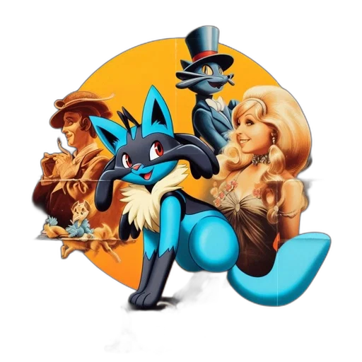 hat, concept art, fantasy art, pixel art, comic book art, blue, light-hearted, adventurous transparent PNG cut-out