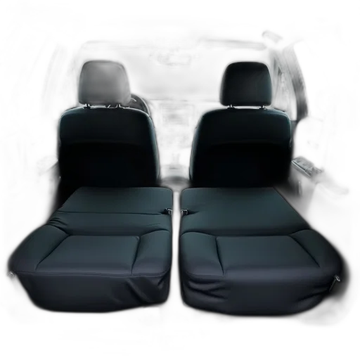 car, concept art, 3d render, interior, rear, seats, folded, down transparent PNG cut-out