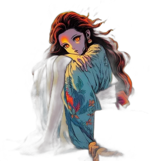 dress, creature, mask, face, concept art, watercolor, fantasy art, comic book art transparent PNG cut-out