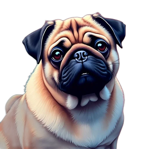 animal, face, creature, staff, photorealistic, watercolor, oil painting, 3d render transparent PNG cut-out