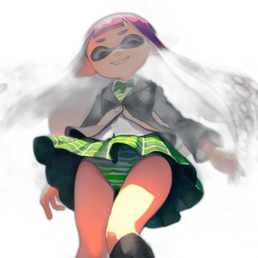 weapon, mask, jacket, dress, concept art, watercolor, 3d render, vaporwave transparent PNG cut-out