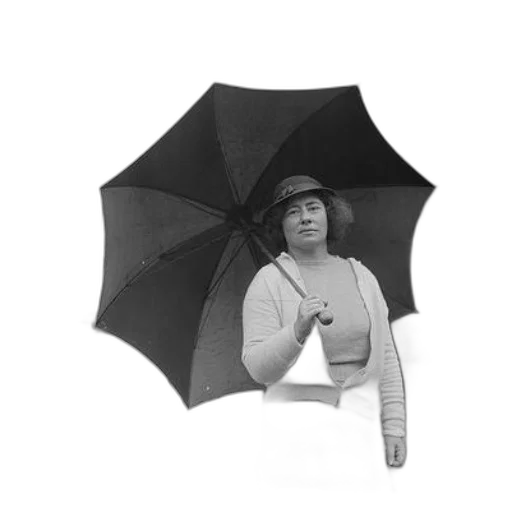 umbrella, hat, staff, jacket, photorealistic, 3d render, rain, monochrome transparent PNG cut-out