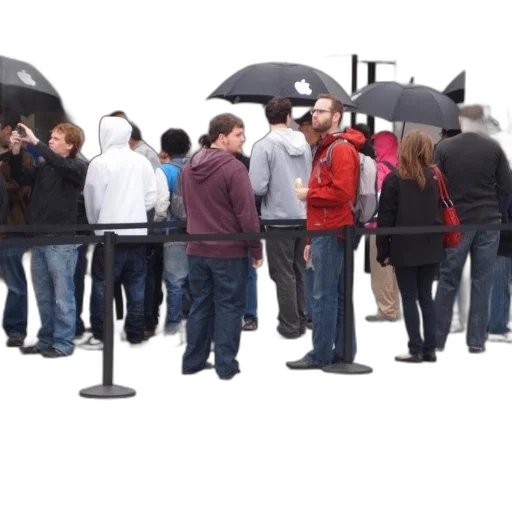 umbrella, staff, group, people, stand, line, under, umbrellas transparent PNG cut-out