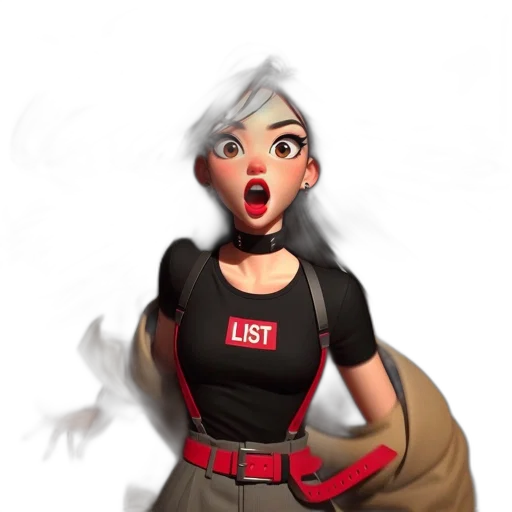 staff, jacket, dress, concept art, comic book art, fantasy art, 3d render, neon lights transparent PNG cut-out