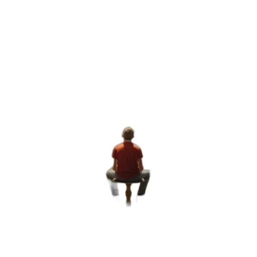 furniture, robot, jacket, staff, pixel art, concept art, 3d render, photorealistic transparent PNG cut-out