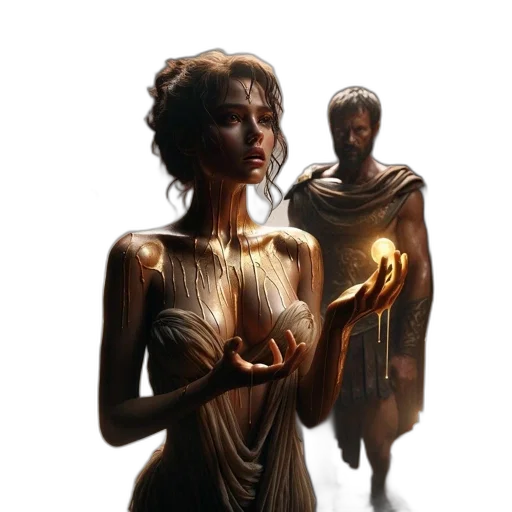 dress, jewelry, concept art, fantasy art, comic book art, photorealistic, night, fire transparent PNG cut-out