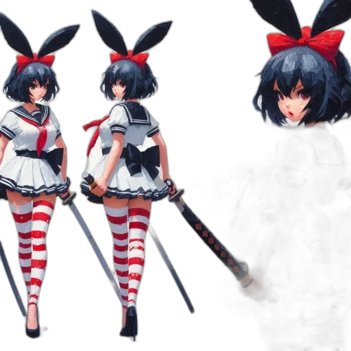 weapon, concept art, anime, fantasy art, pixel art, monochrome, two, anime-styled transparent PNG cut-out