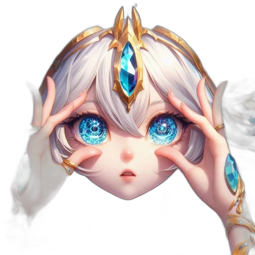 face, mask, dragon, crown, concept art, fantasy art, anime, 3d render transparent PNG cut-out