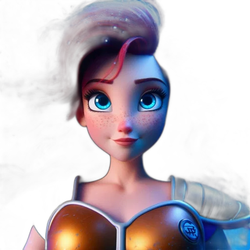 dress, robot, crown, face, 3d render, concept art, fantasy art, photorealistic transparent PNG cut-out