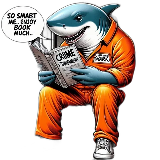 creature, comic book art, outer space, lighthearted, take, seated, anthropomorphic, shark transparent PNG cut-out