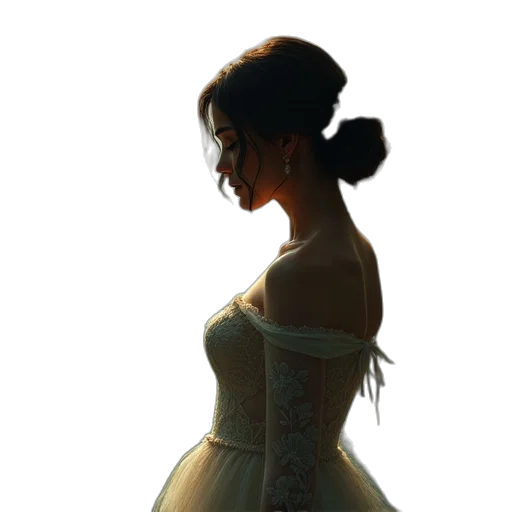 dress, crown, face, concept art transparent PNG cut-out