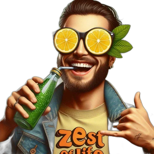jacket, face, bottle, staff, photorealistic, concept art, cartoon, 3d render transparent PNG cut-out