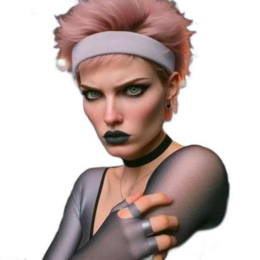 staff, jewelry, face, concept art, cyberpunk, 3d render, comic book art, futuristic transparent PNG cut-out