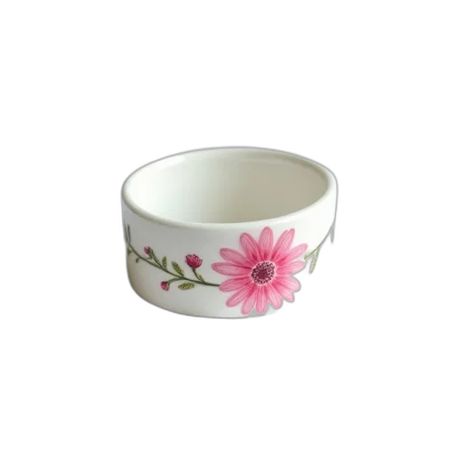 jewelry, crown, flower, 3d render, photorealistic, white, ceramic, ring transparent PNG cut-out