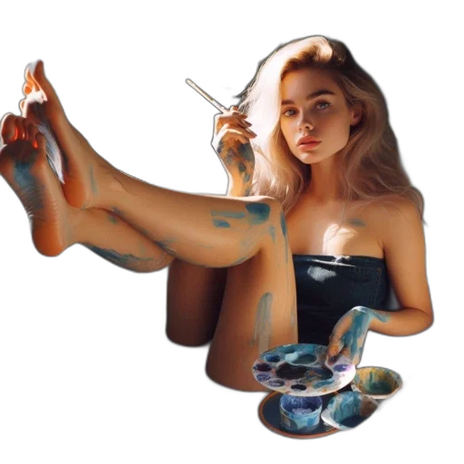 shoes, dress, jewelry, bottle, photorealistic, concept art, fantasy art, oil painting transparent PNG cut-out