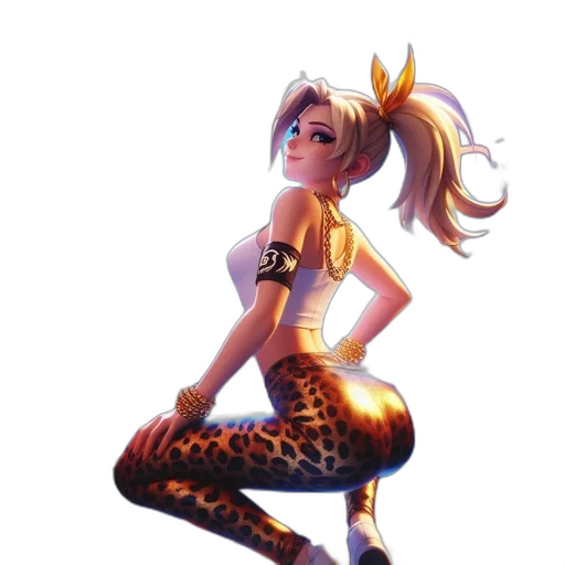 dress, concept art, fantasy art, comic book art, anime, golden, neon, animated transparent PNG cut-out