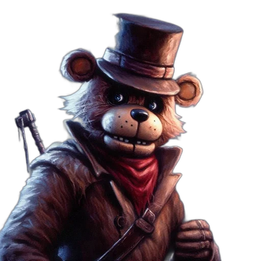 staff, hat, animal, concept art, photorealistic, 3d render, fantasy art, anthropomorphic transparent PNG cut-out