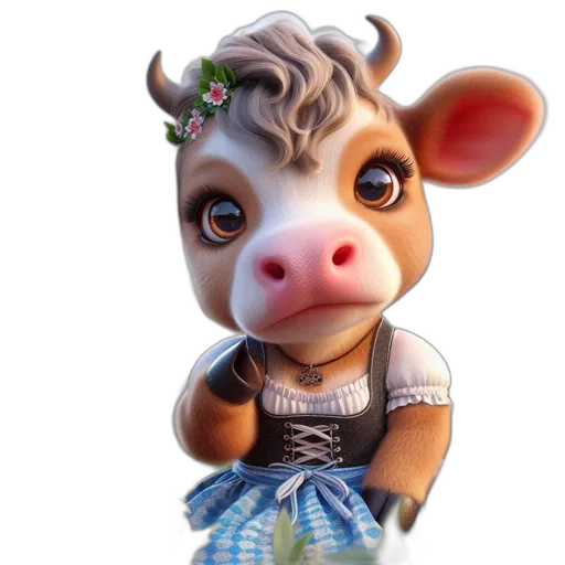 dress, animal, face, creature, 3d render, photorealistic, oil painting, cartoon transparent PNG cut-out
