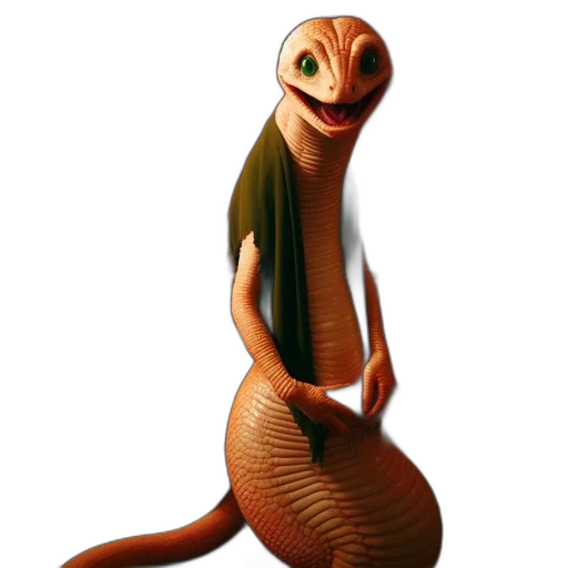 animal, creature, dragon, staff, 3d render, concept art, photorealistic, anthropomorphic transparent PNG cut-out