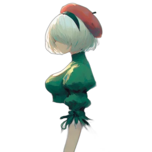 hat, dress, creature, staff, concept art, pixel art, watercolor, fantasy art transparent PNG cut-out