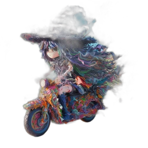 dragon, car, hair, dress, fantasy art, concept art, watercolor, photorealistic transparent PNG cut-out