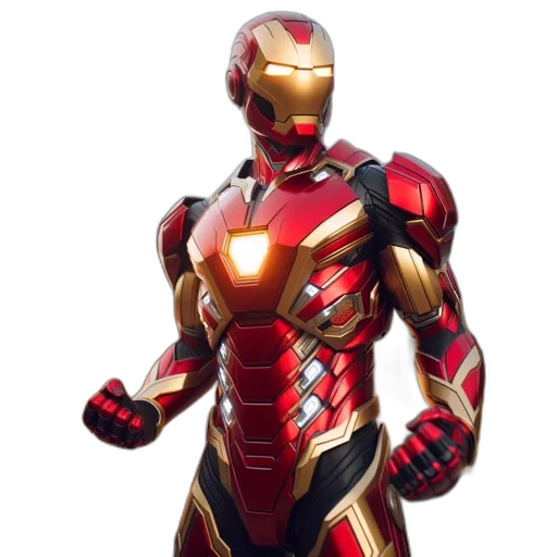 robot, weapon, 3d render, concept art, comic book art, pixel art, individual, wears transparent PNG cut-out