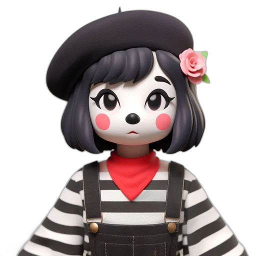 mask, hat, face, staff, cartoon, anime, 3d render, concept art transparent PNG cut-out