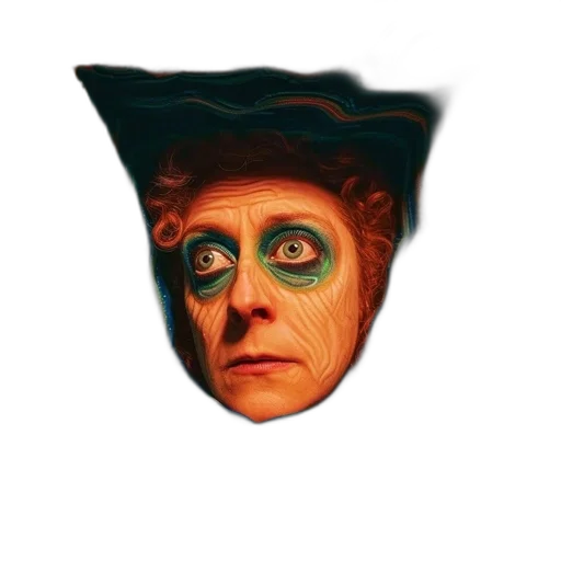 mask, face, hat, creature, 3d render, concept art, photorealistic, watercolor transparent PNG cut-out