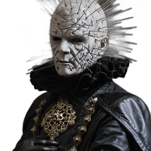 mask, jacket, face, creature, concept art, cyberpunk, fantasy art, comic book art transparent PNG cut-out
