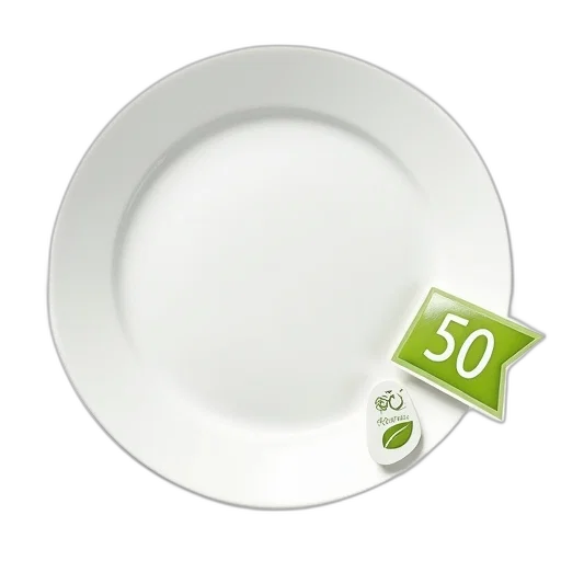 food, jewelry, 3d render, white, plate, green, label, bottom transparent PNG cut-out
