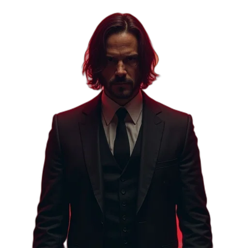 jacket, face, concept art, comic book art, pixel art, red, movie, poster transparent PNG cut-out