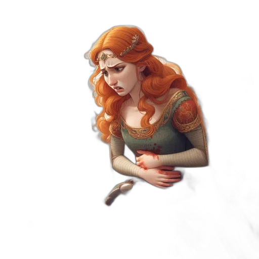 dress, crown, fantasy art, concept art, comic book art, pixel art, fire, underwater transparent PNG cut-out