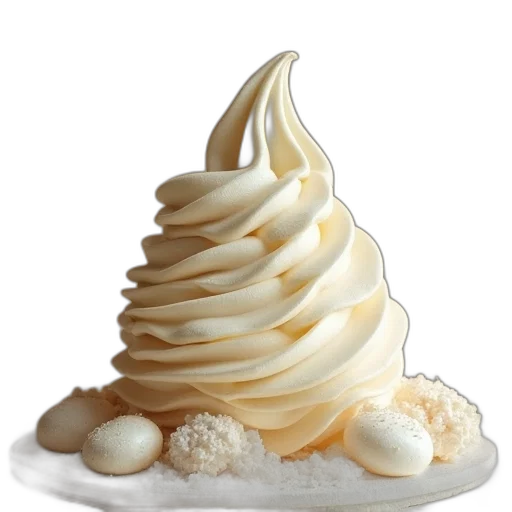 food, crown, hat, hair, photorealistic, 3d render, artisaner, cream transparent PNG cut-out