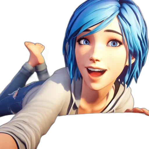 face, weapon, staff, jacket, anime, concept art, 3d render, cartoon transparent PNG cut-out