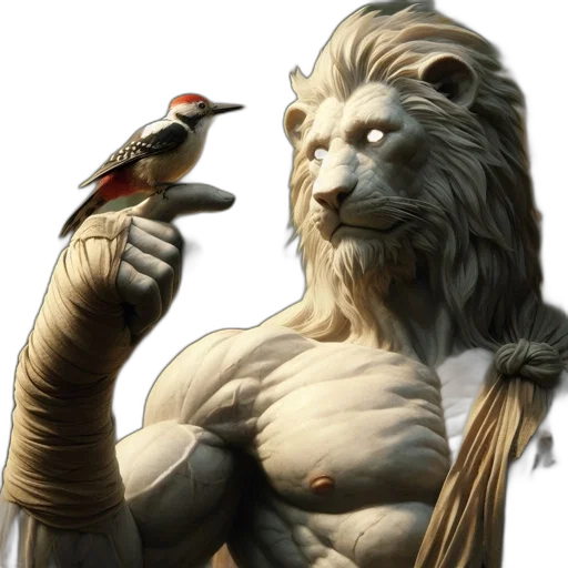 animal, staff, creature, fantasy art, concept art, photorealistic, 3d render, majestic transparent PNG cut-out