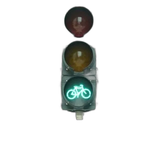 traffic, light, green, bicycle, symbol, lit transparent PNG cut-out