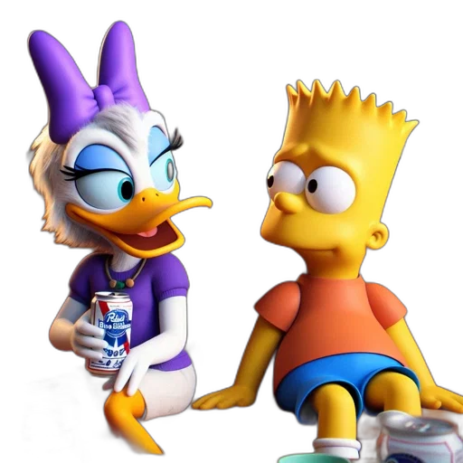 3d render, concept art, cartoon, pixel art, underwater, two, characters, blonde transparent PNG cut-out