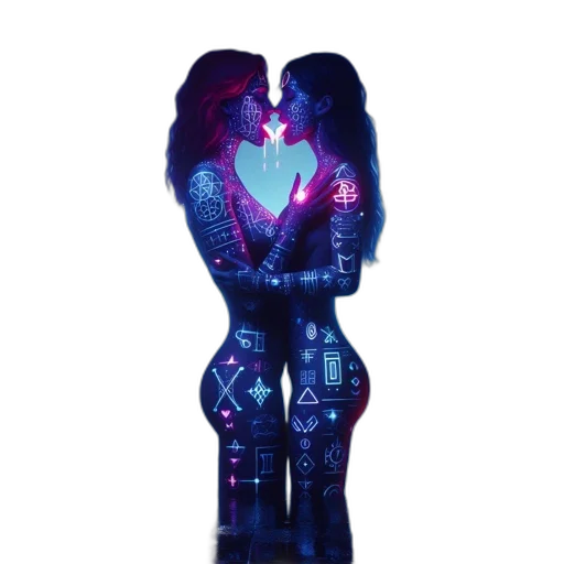 robot, concept art, vaporwave, cyberpunk, 3d render, neon lights, neon-lit, lair transparent PNG cut-out