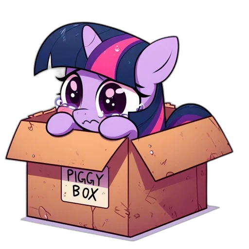 furniture, robot, concept art, 3d render, animated, purple, pony, expressive transparent PNG cut-out