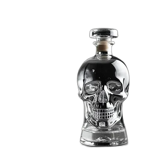 bottle, crystal, head, vodka transparent PNG cut-out