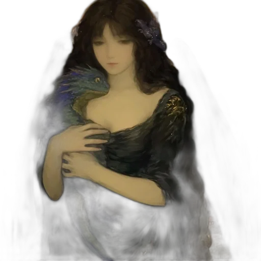 dragon, dress, creature, jewelry, fantasy art, pixel art, concept art, photorealistic transparent PNG cut-out
