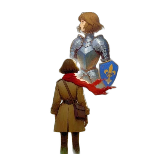sword, crown, weapon, jacket, concept art, fantasy art, pixel art, 3d render transparent PNG cut-out
