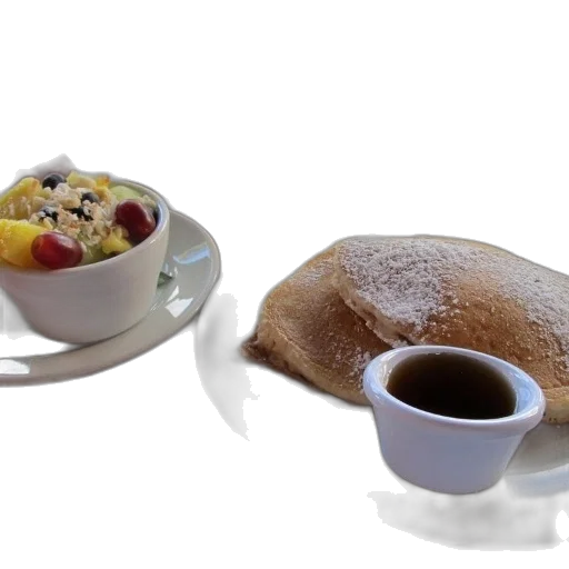 food, 3d render, photorealistic, breakfast, meal, featuring, pancakes, powdered transparent PNG cut-out